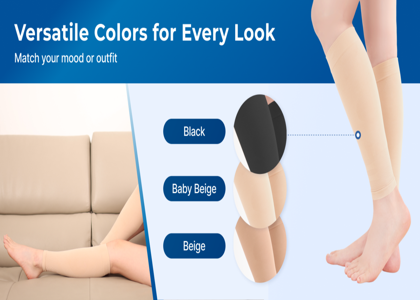 Medical Compression Stockings for Circulation - Graduated Support Socks for Swelling Relief