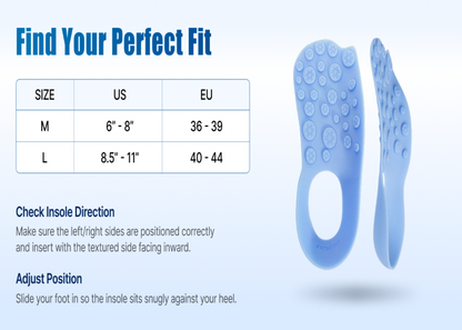 Acupressure Massage Insoles for Leg Care - Reflexology Insoles for Daily Foot Comfort