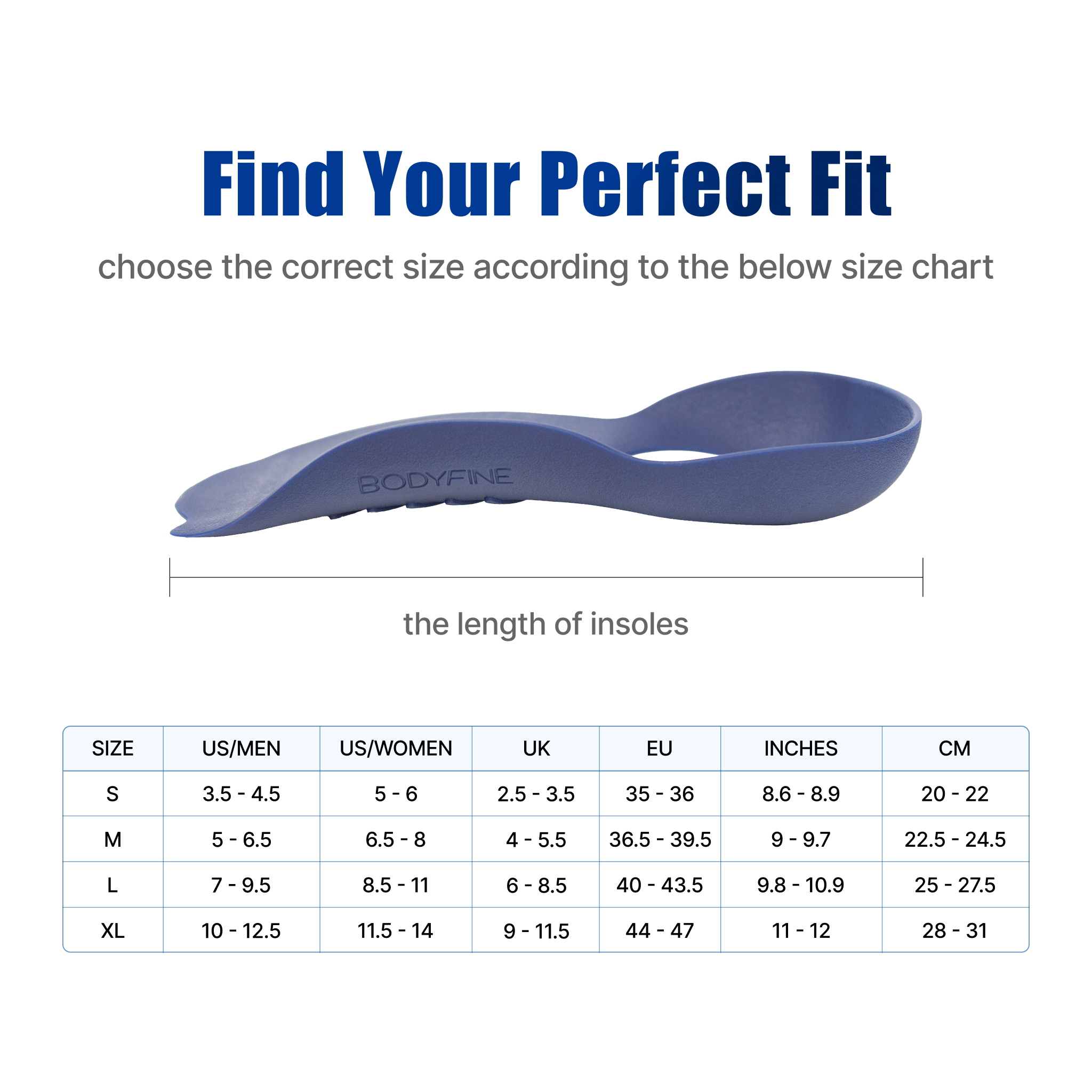 Archfine Insole – Premium Arch Support Insoles (1 Pair) for Men & Women